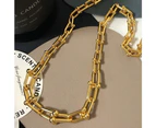 Bullion Gold U-Link Hardwear Connector Necklace in Gold