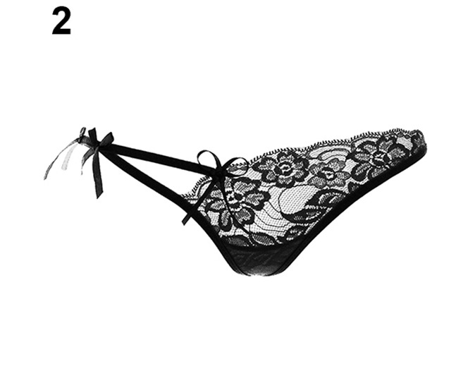 Sexy Women Lace Flower V String T Back G String Thongs Panties