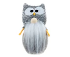 Christmas Doll Cartoon Owl Long-legged Dwarf Dolls Faceless Dwarf Doll Desktop Stuffed Toy for Home Decor-C