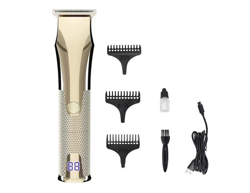 Mens Hair Clippers for Men Professional Hair Cutting Kit Cordless Men Clippers for Hair Cutting - Gold