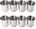 Upgrade Shot glasses in a set of 12, stainless steel schnapps tumbler, stamper, Multi