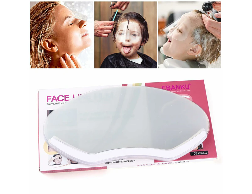 EBANKU 100 PCS Microblading Permanent Makeup Shower Face Shields Visors, Disposable Face Shields Masks for Hairspray Salon Supplies