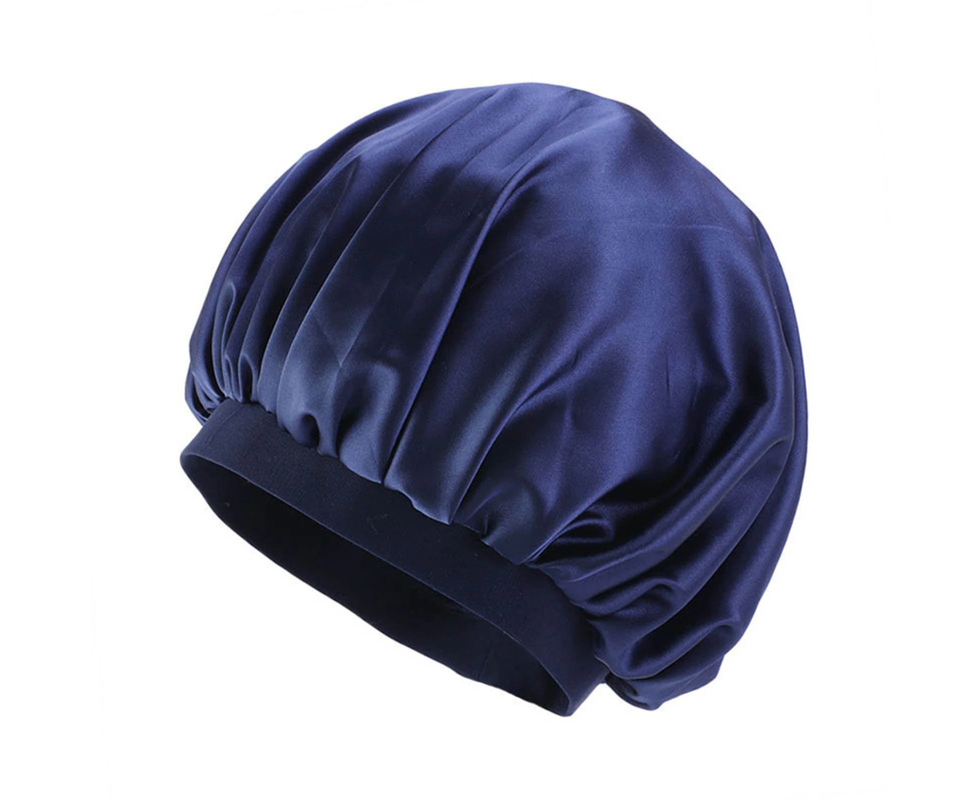 Elasticity Hats Anti-static Fabric Wide Band Night Sleep Hat for Home-Cyan