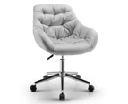 Giantex Velvet Leisure Armchair Office Chair Swivel Chairs Hight Adjustable Ergonomic Computer Seat Home Office Work Study Grey