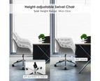 Giantex Velvet Leisure Armchair Office Chair Swivel Chairs Hight Adjustable Ergonomic Computer Seat Home Office Work Study Grey