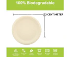 [4Pk] Party Central Eco Plates, Round Dinner Plates, Eco-Friendly, Wheat Straw Disposable, Microwave Safe, For Serving Salads, Pastas And Healthy Snack