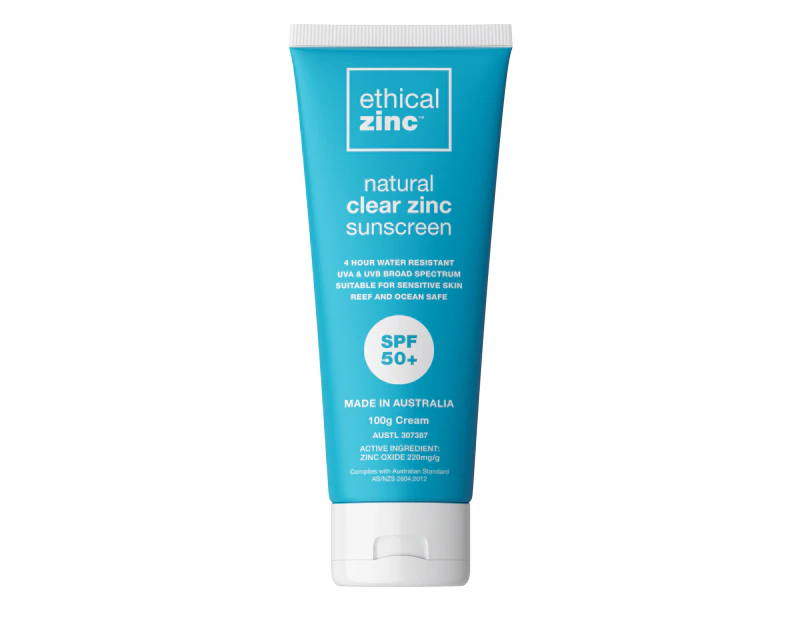 SPF50+ Natural Clear Zinc Sunscreen Sensitive & Reef Safe Mineral