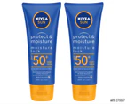 2Pcs Nivea Sun Protect & Moisture Lock Sunscreen Lotion SPF50+ 100mL