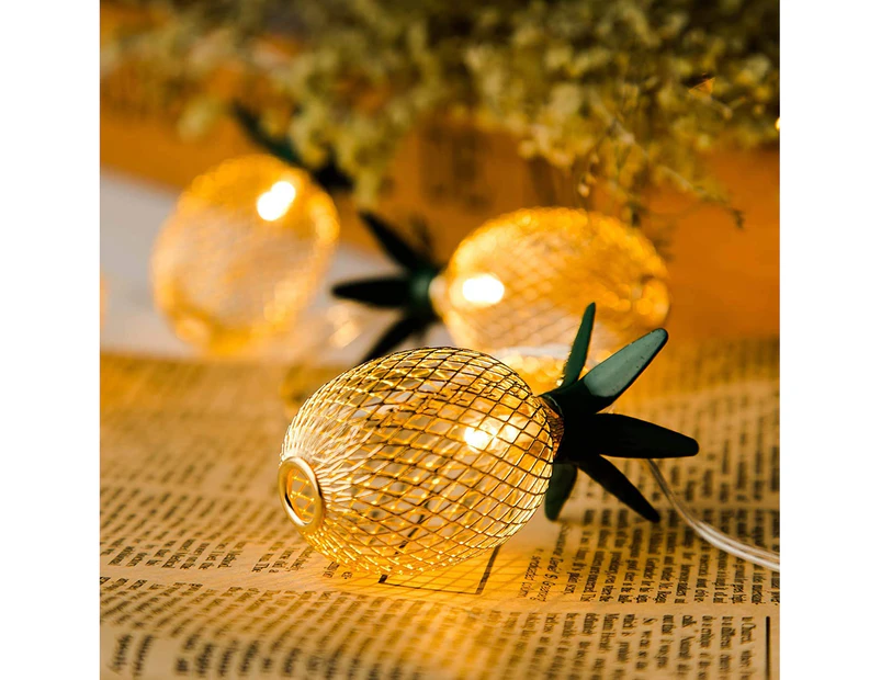 4.5m 30 Led Pineapple String Lights, Fairy String Lights Battery Operated For Patio Home Wedding Party Bedroom Birthday