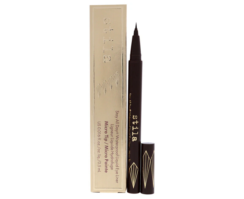 Stila Stay All Day Waterproof Liquid Eye Liner - Micro Tip Dark Brown by Stila for Women - 0.016 oz Eyeliner