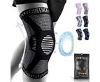Professional Knee Brace,Knee Compression Sleeve Support for Men Women with Patella Gel Pads & Side Stabilizers