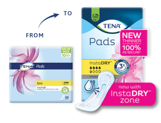 TENA Pads InstaDRY(TM) Standard 10 Pack