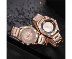 Woman Mens Retro Design Alloy Band Analog Alloy Quartz Wrist Watch Montre Homme Luxury Watches Men Stainless Steel - Pink