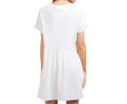 All About Eve Women's Linen Blend Mini Dress - White