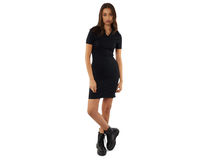 Silent Theory Women's Fashion Polo Dress - Black