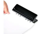 Adjustable Metal 6-Hole Paper Puncher for A3/A4/A5/A6/B4/B5/B7 Six Ring Binder Day Planner Inserts Pages 6 Sheet Capacity