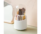 Makeup Brush Holder Dust-proof Rotating Plastic Lipstick Eyebrow Pencil Brush Container Vanity Supplies  White A