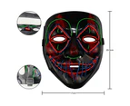 Halloween LED Mask,LED Purge Mask with 3 Flash Modes Light Luminous