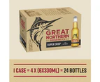 Great Northern Super Crisp Lager Beer Case 24 x 330mL Bottles