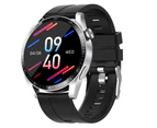 New NFC Bluetooth Call Smart Watch Men Women 1.32Inch 390*390 HD Pixel Dynamic Watch Face Sports Waterproof Smartwatch Man - Silver Silicone