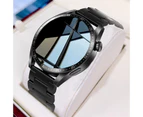 New NFC Bluetooth Call Smart Watch Men Women 1.32Inch 390*390 HD Pixel Dynamic Watch Face Sports Waterproof Smartwatch Man - Black silicone
