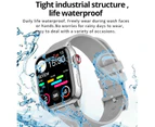 New G16 Bluetooth Call Smart Watch Men Fitness Tracker Rotary Button Passcode Lock Screen Waterproof Smartwatch women+Box - Steel strip silver