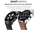 New For HUAWEI Smart Watch Men Waterproof Sport Fitness Tracker Multifunction Bluetooth Call Smartwatch Man For Android IOS - Black silver