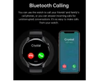 New For HUAWEI Smart Watch Men Waterproof Sport Fitness Tracker Multifunction Bluetooth Call Smartwatch Man For Android IOS - Black mesh belt