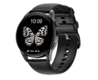 New Men Bluetooth Call Smart Watch 450*450 Watch 3 HD Custom Dial Full Touch IP68 Waterproof Heart Rate Smartwatch Women - Black silicone