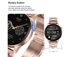 New Men Bluetooth Call Smart Watch 450*450 Watch 3 HD Custom Dial Full Touch IP68 Waterproof Heart Rate Smartwatch Women - Black leather belt
