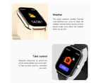 New Men Smart watch Men 1.69&quot; Color Screen Full touch Fitness Tracker Bluetooth Call Smart Clock Ladies Smart Watch Women - Golden silicone band