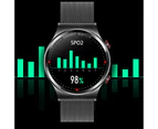 New Men Bluetooth Call Smartwatch Women Man ECG+PPG color Touch Screen Sports Waterproof Music Smart Watch For Android IOS - Black silicone belt1