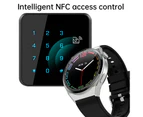 New NFC 360*360 Screen Smart Watch Always Display The Time Bluetooth Call Local Music Smartwatch For Mens Android IOS Phone - Black mesh belt