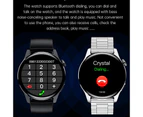 New For HUAWEI Bluetooth Call Smartwatch Men Play Music 240*240 HD Waterproof  Fitness  Sport Smart Watch For Android IOS - Black steel belt