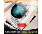 New For HUAWEI Bluetooth Call Smartwatch Men Play Music 240*240 HD Waterproof  Fitness  Sport Smart Watch For Android IOS - Black silicone belt