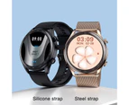 New Men Bluetooth Call Smart Watch Women Custom Dial Fitness Tracker 1.36&quot; HD 390*390 Pixels Sport Waterproof Smartwatch Man - Black silicone belt
