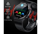 New Men Smart Watch ECG+PPG 1.32 Inch 360*360 HD Pixel Touch Screen Sports Waterproof Smartwatch For Xiaomi Huawei Samsung - Black steel belt