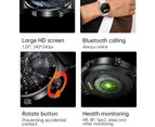 ECG Bluetooth Call Smart Watch Men  NFC HD Screen Sport Fitness Bracelet Bluetooth Music For Android Ios Smartwatch Men - Silver steel belt
