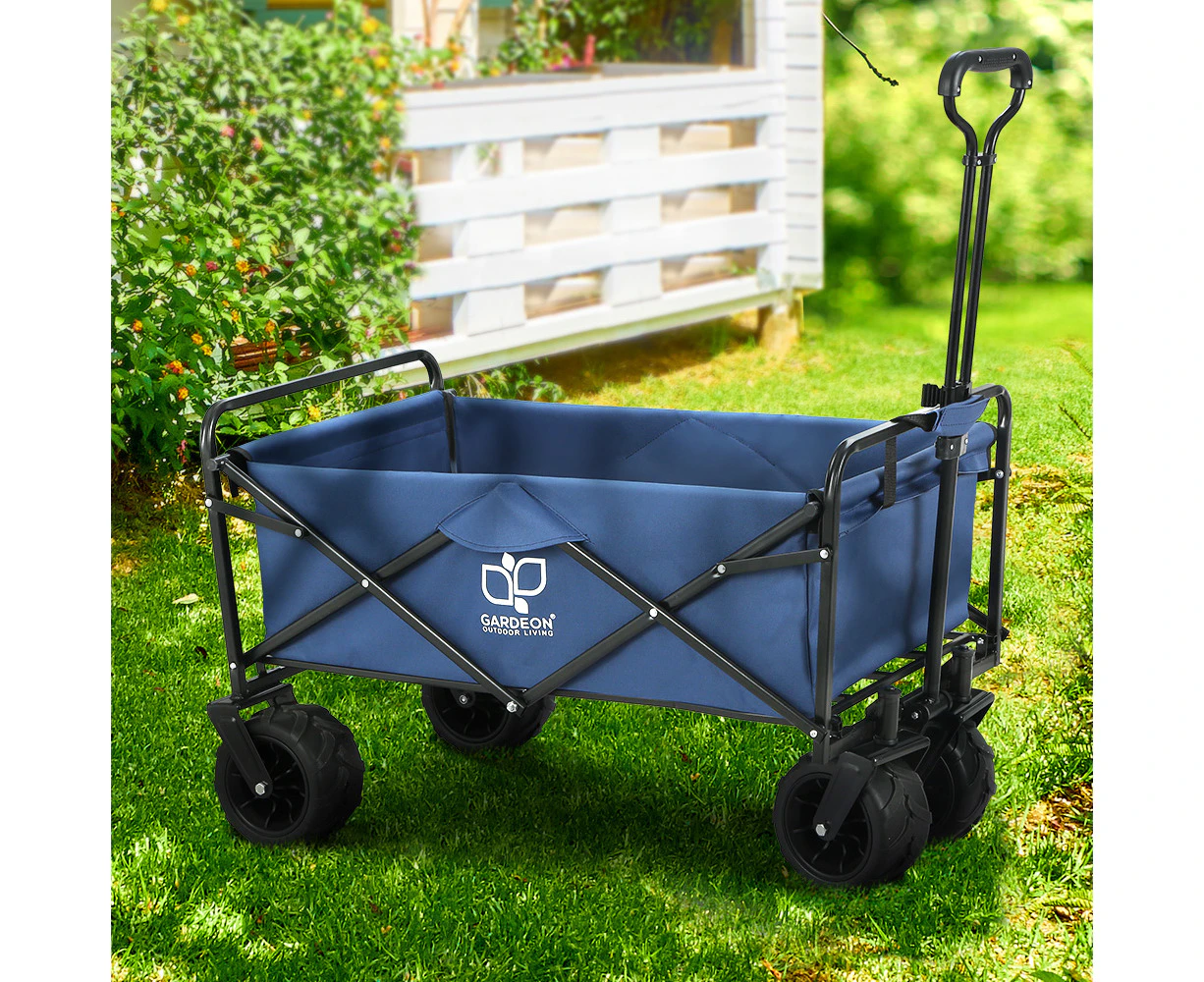 Gardeon Garden Cart Folding 120kg Trolley Camping Wagon Barrow Outdoor Beach