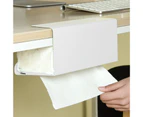 Tissue Holder Rustproof Punch Free Easy Installation Non-slip Wide Mouth Multi-functional Iron Strong Bearing Paper Towel Rack Kitchen Accessories White