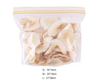 1 Set Food Storage Bag Well Sealed Double Zipper Multi-purpose Reusable Gallon Freezer Bags for Home L