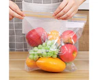 1 Set Food Storage Bag Well Sealed Double Zipper Multi-purpose Reusable Gallon Freezer Bags for Home L