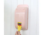 Candy Color Plastic Self-Adhesive Wall-mounted Garbage Bag Storage Box Container Blue