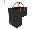 Multifunctional Stair Basket Ultra-thick Felt Undeformable Dual Handle Laundry Hamper for Home  A