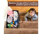 Multifunctional Stair Basket Ultra-thick Felt Undeformable Dual Handle Laundry Hamper for Home  A