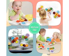 3Pcs Suction Cup Spinner Toys,Baby Spinners Dimple Toy w/ Pop Fidget Function