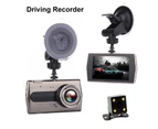 Nirvana 1 Set Car Dashcam G-sensor Dual Cameras Night Vision 4-Inch 1080P Rearview Reversing Camera for Cars