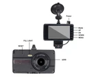 Nirvana Car DVR Wide Angle Night Vision Large Screen 4-Inch Dash Cam with Rear View Camera for Van