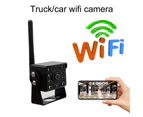 Nirvana Rearview Camera IP67 Waterproof Adjustable Wide Angle Powerful Universal Night Vision 12-24V High Clarity Wireless WiFi Backup Camera for Truck