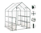 vidaXL Greenhouse with 8 Shelves 143x143x195 cm